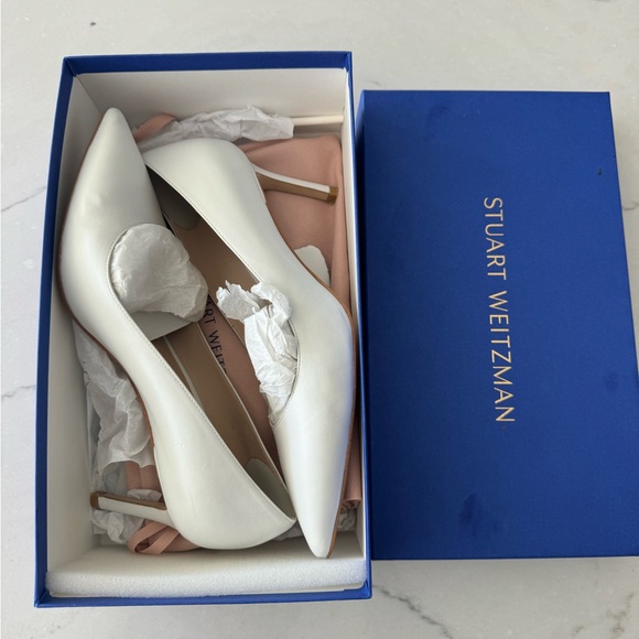 Stuart Weitzman White Heels - Picture 2 of 10
